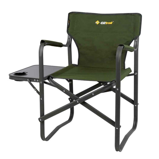 OZtrail Directors Chair with Side Table - Ultimate Comfort for Campers