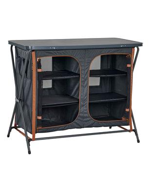 OZtrail Deluxe Folding 3 Shelf Double Cupboard