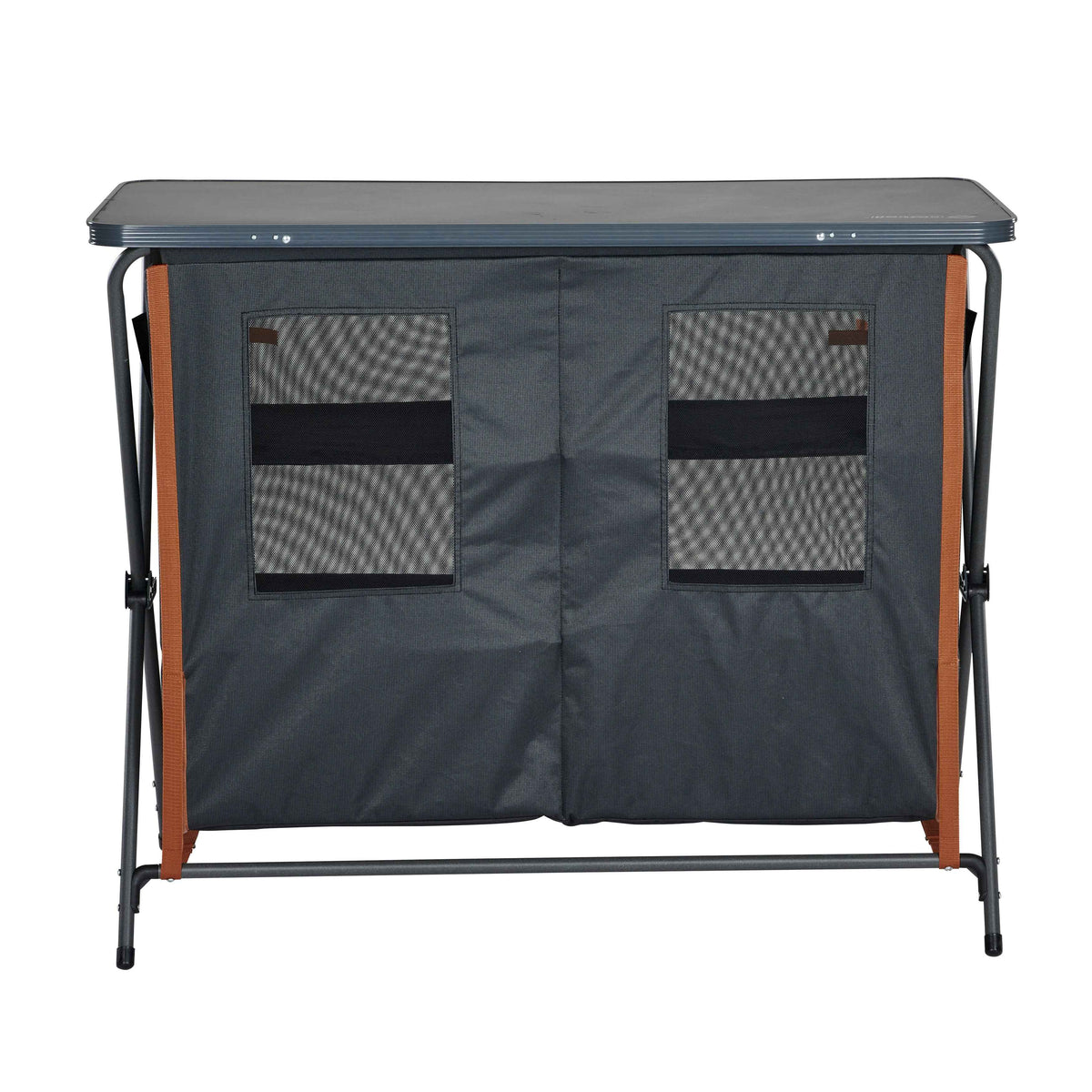 OZtrail Deluxe Folding 3 Shelf Double Cupboard