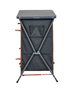 OZtrail Deluxe Folding 3 Shelf Double Cupboard