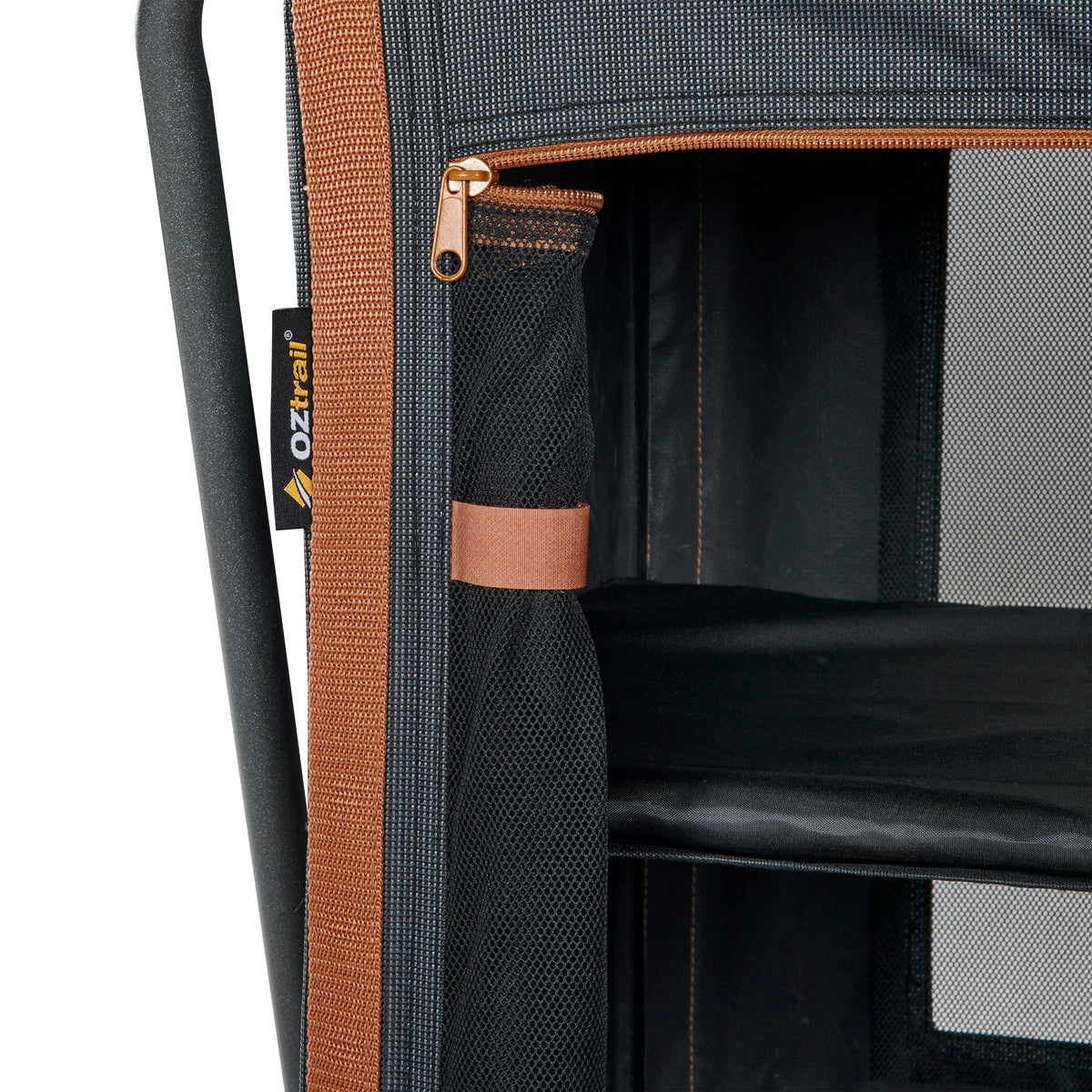 OZtrail Deluxe Folding 3 Shelf Double Cupboard