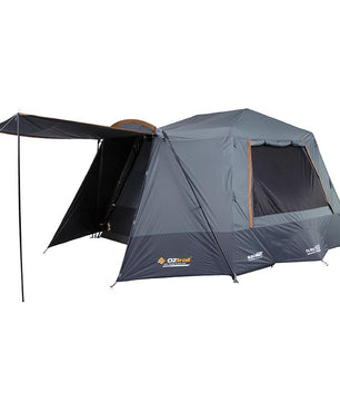 Oztrail Fast Frame Blockout Six Person Tent has a single room footprint for couples or smaller families. Fast Frame set up in minutes.