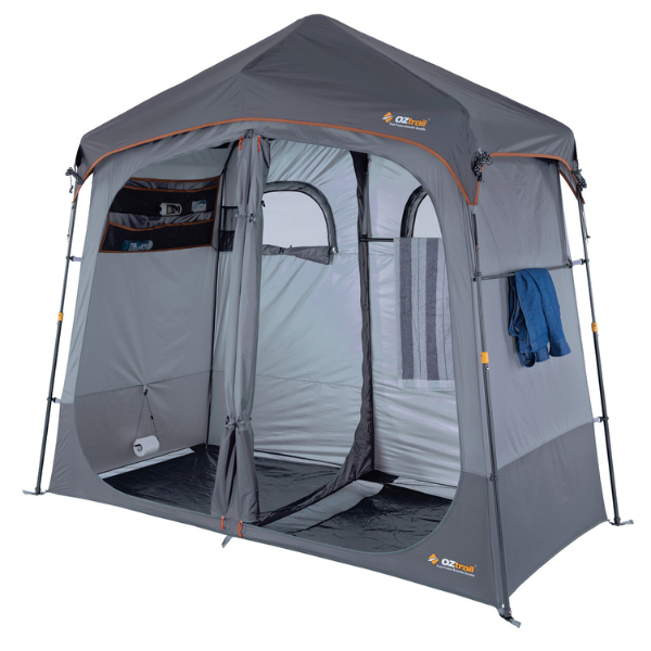 double shower tent Oztrail Fast Frame Ensuite The Clarkson Review: 2016 Ygroup_blazer Color:Iconic Silver Metallic there are multiple fixations
