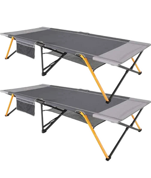 OZtrail Stretcher Jumbo 150Kg Easy Fold Single - Ultimate Comfort for Outdoor Adventures Combo X2