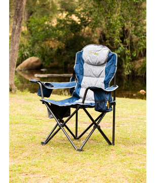 OZtrail Big Boy Arm Chair 220Kg Blue