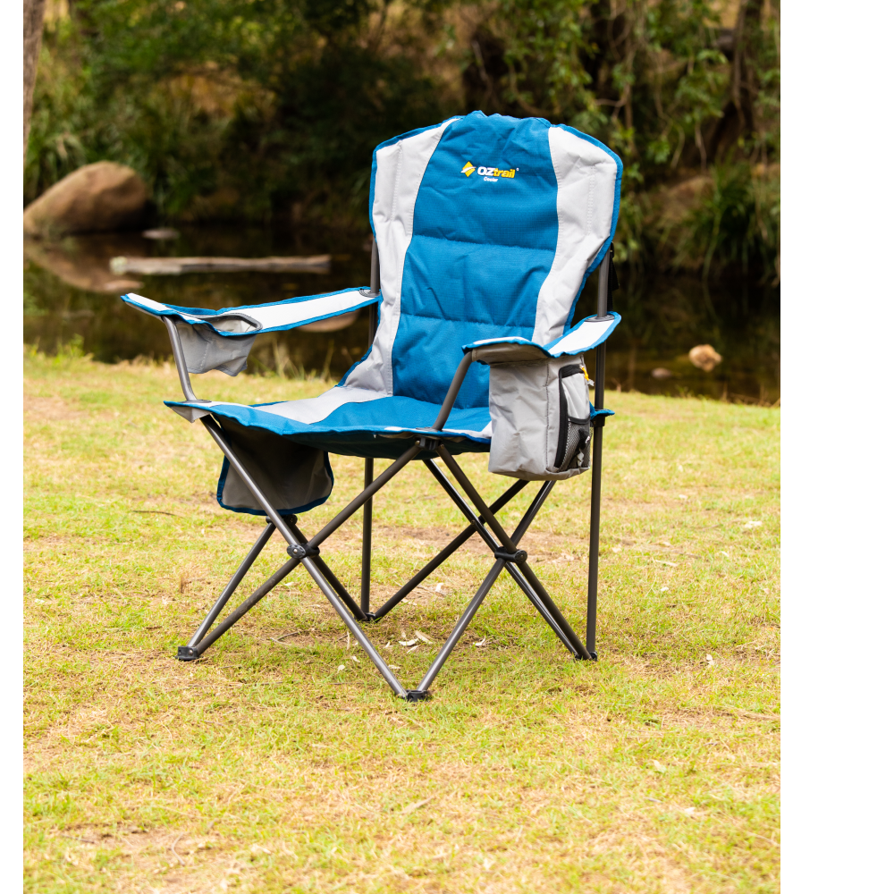 OZtrail Cooler Arm Chair  - Blue