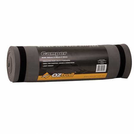 Oztrail mat camper 8mm has millions of microscopic air bubbles act to insulate your body from hot and cold.
