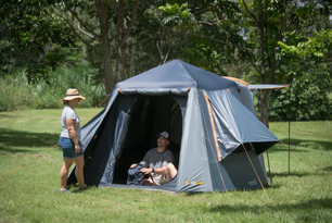 OZtrail Fast Frame Tent - BlockOut Lumos 4P Tent for Ultimate Camping Comfort