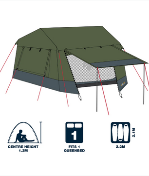 OZtrail Fast Frame Tent - 3-Person Capacity for Quick Setup and Comfort