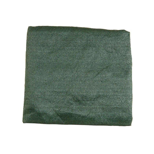 A green Ultramesh tarp or floor mat, folded into a square, designed to protect tent floors and provide a clean campsite area